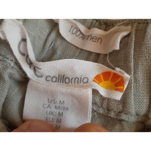 C & C California Size Medium 100% Linen Casual Beach Vacation Summer Pants - Picture 6 of 11